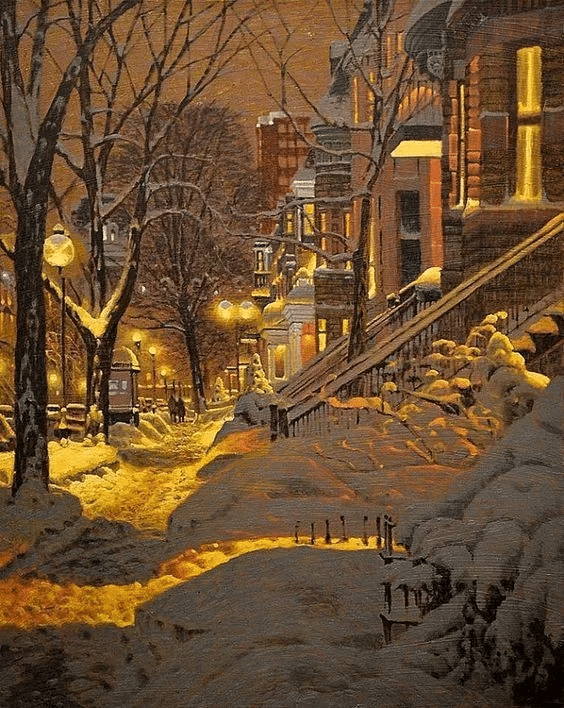 눈쌓인 겨울밤 전문 화가 | 인스티즈