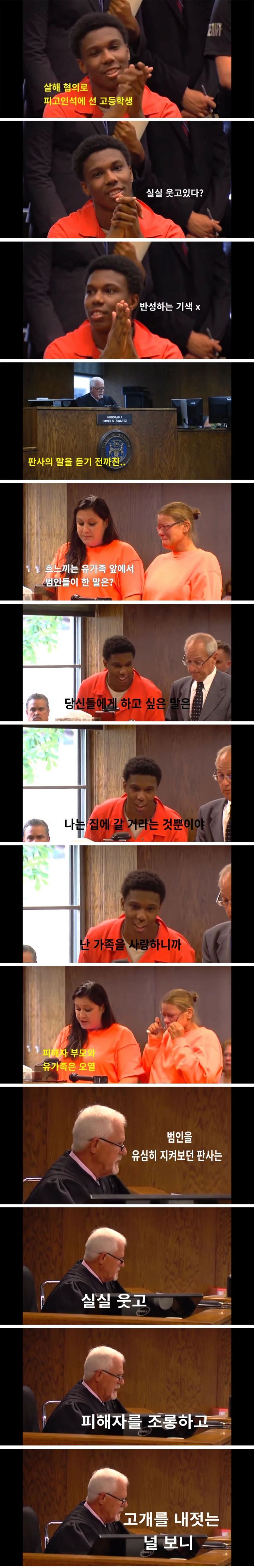 재판장에서 실실 웃고 피해자 조롱하다가 참교육 당한 촉법소년 | 인스티즈