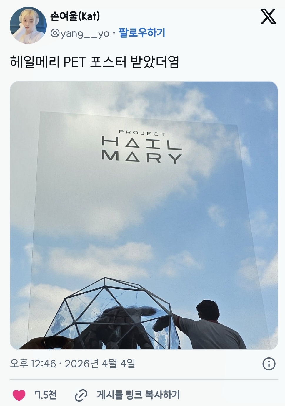 실시간 프로젝트 헤일메리 해외팬들 부러워서 울고있는 한국 굿즈 ㅅㅍ | 인스티즈