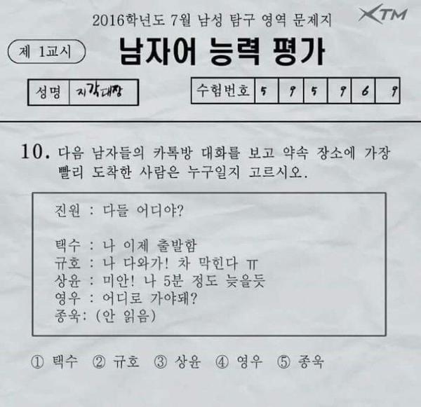 다음 중 약속 장소에 가장 빨리 도착한 사람은?.jpg | 인스티즈