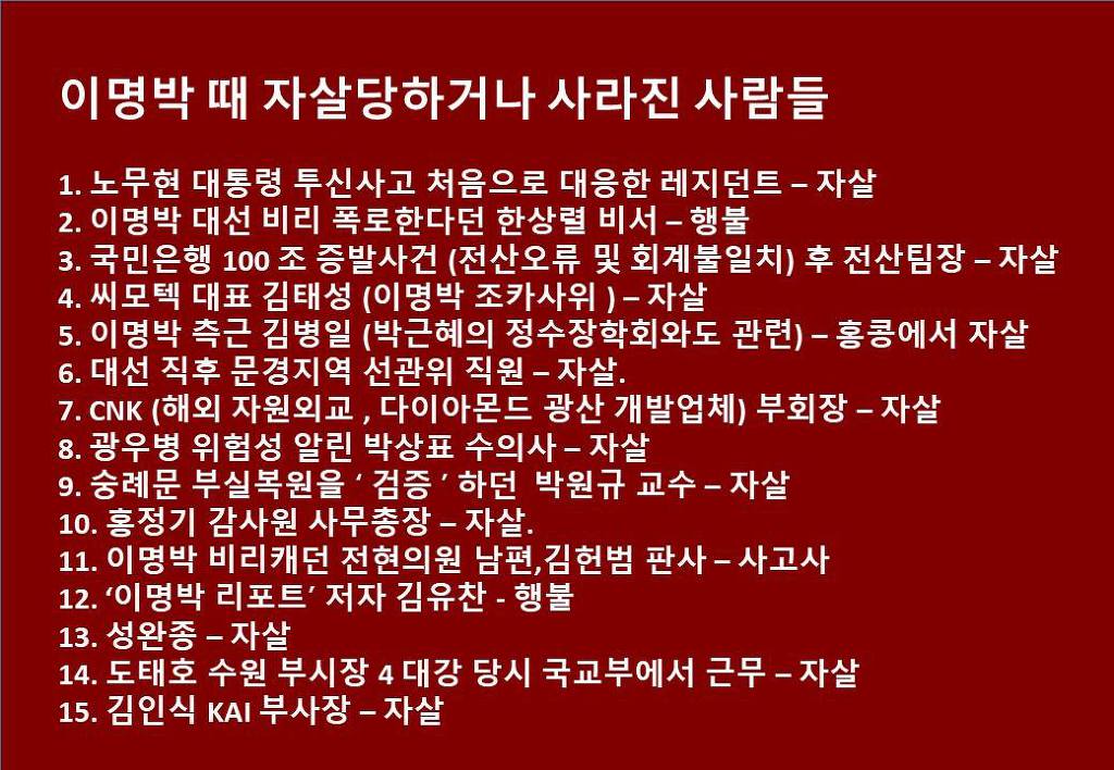 MB때 자살하거나 사라진 사람들 | 인스티즈