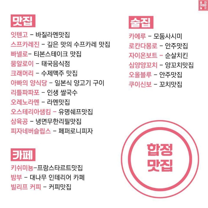 홍대 맛집 총 정리 | 인스티즈