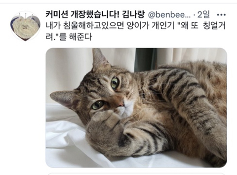 내가 침울해 하고 있으면 -가 -해준다 .twt | 인스티즈