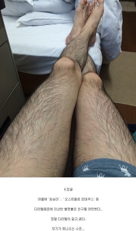 남자 다리털 레벨.jpg | 인스티즈