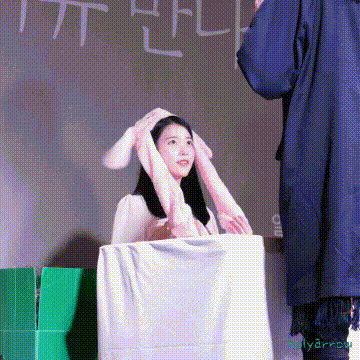 토끼 모자 아이유.gif | 인스티즈