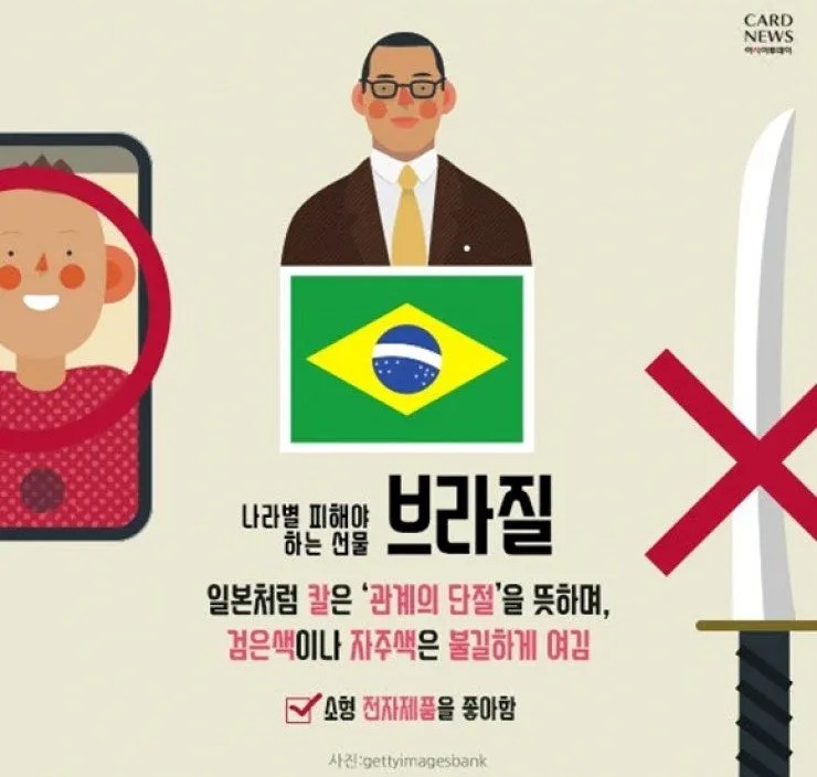 나라별 피해야 하는 선물 | 인스티즈