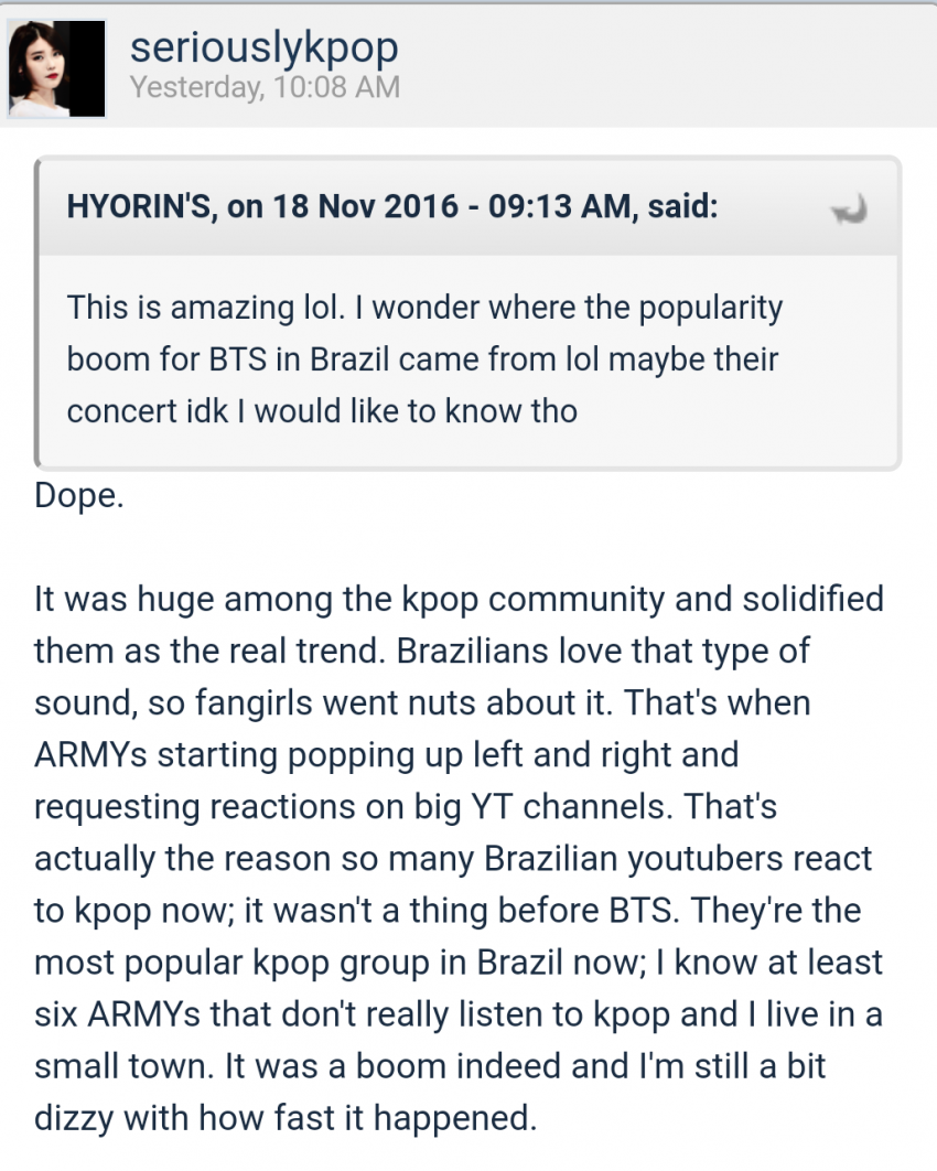 브라질인들이 말하는 브라질에서 방탄소년단의 인기 | 인스티즈