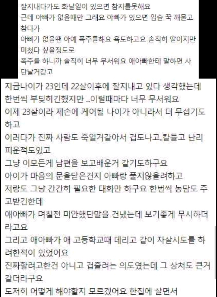 딸이 미쳤습니다 이 모든게 남편탓 같아요 | 인스티즈