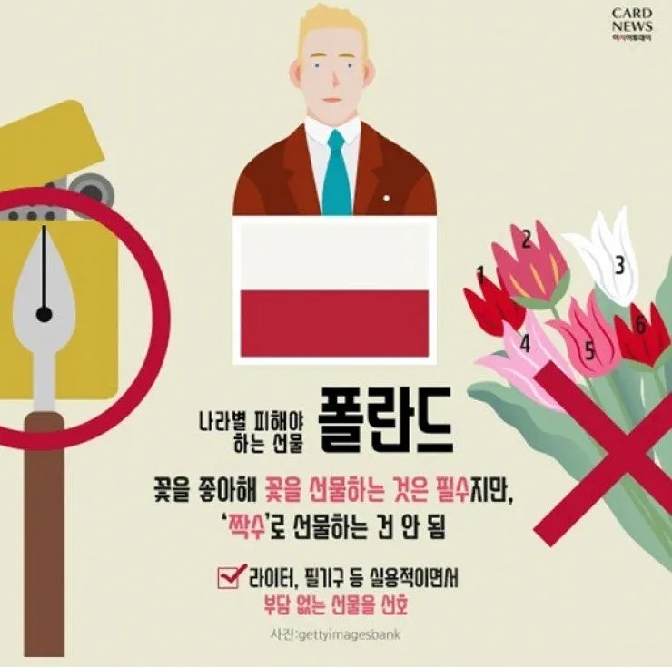 나라별 피해야 하는 선물 | 인스티즈
