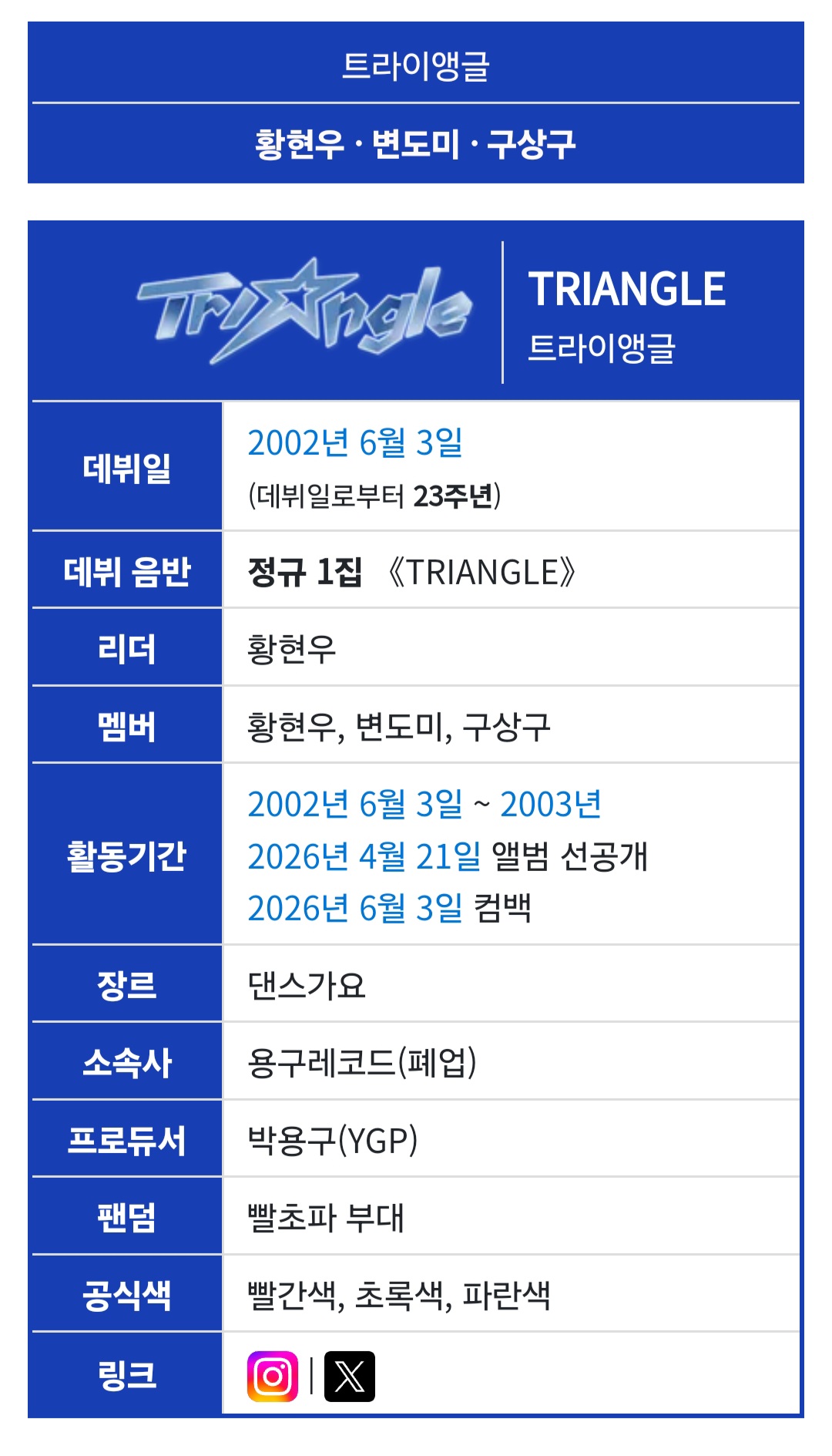 20년만에 다시 뭉친 3인조 혼성 그룹 트라이앵글 티저 | 인스티즈