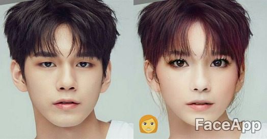 사진어플의 성전환 효과로 유명인을 성전환 시켜 보았다 | 인스티즈