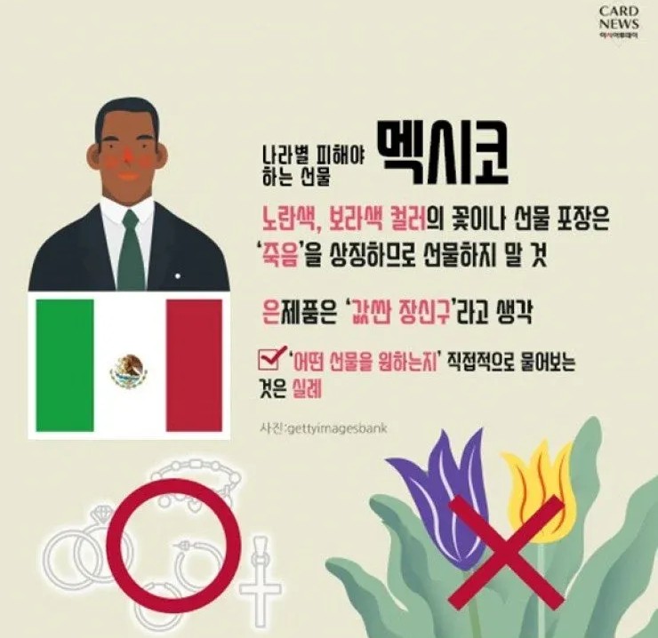 나라별 피해야 하는 선물 | 인스티즈