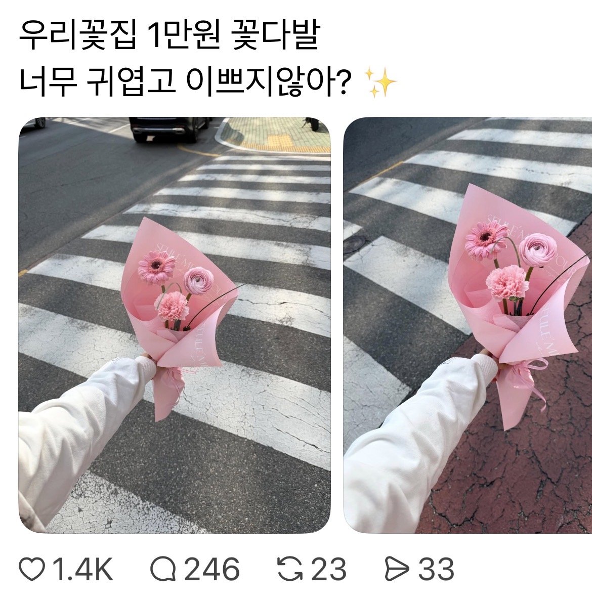 오늘자 스레드에서 논란인 만원 꽃 반응 정확히 반반갈림 | 인스티즈