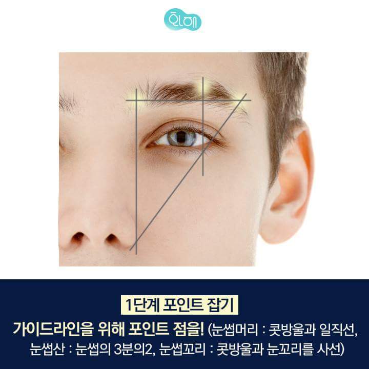 남자 눈썹 정리 가이드 | 인스티즈