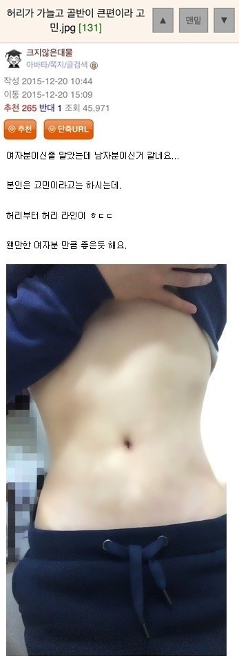 허리가 가늘고 골반이 커서 고민이에요 ㅠㅠ | 인스티즈