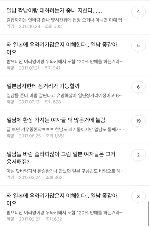 도대체 뭐 어느정도인지 궁금한 일본인들 바람,불륜 실태(feat.밀국방 일시들) | 인스티즈