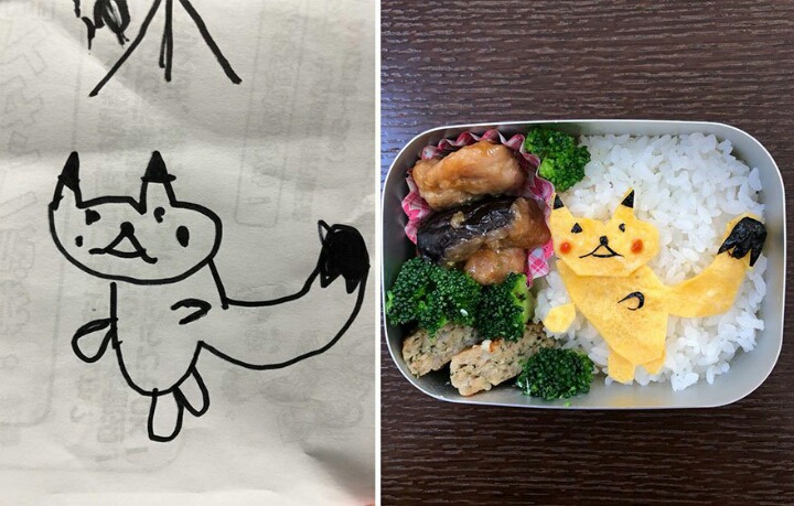 딸이 그린 그림으로 도시락을 싸주는 일본의 한 아버지 | 인스티즈