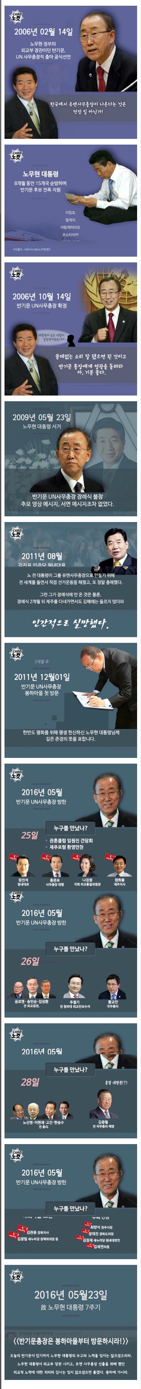노무현 전 대통령과 반기문UN사무총장 | 인스티즈