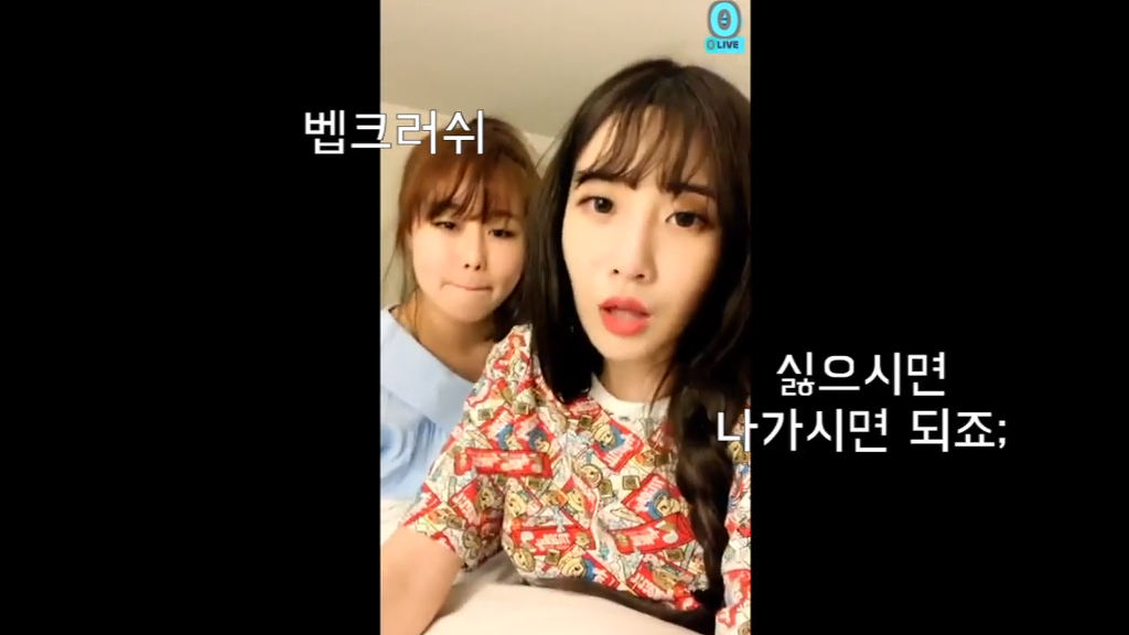 브이앱 개인방송와서 면전에다 악플다는 사람한테 일침날리는 러블리즈.jpg | 인스티즈