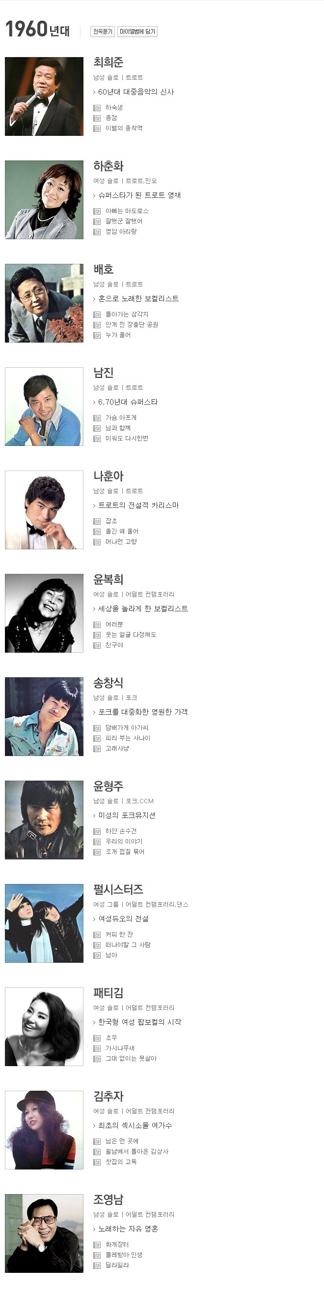 대한민국 음악 전문가들이 선정한 역대 가요계 레전드 아티스트 100인.jpg | 인스티즈