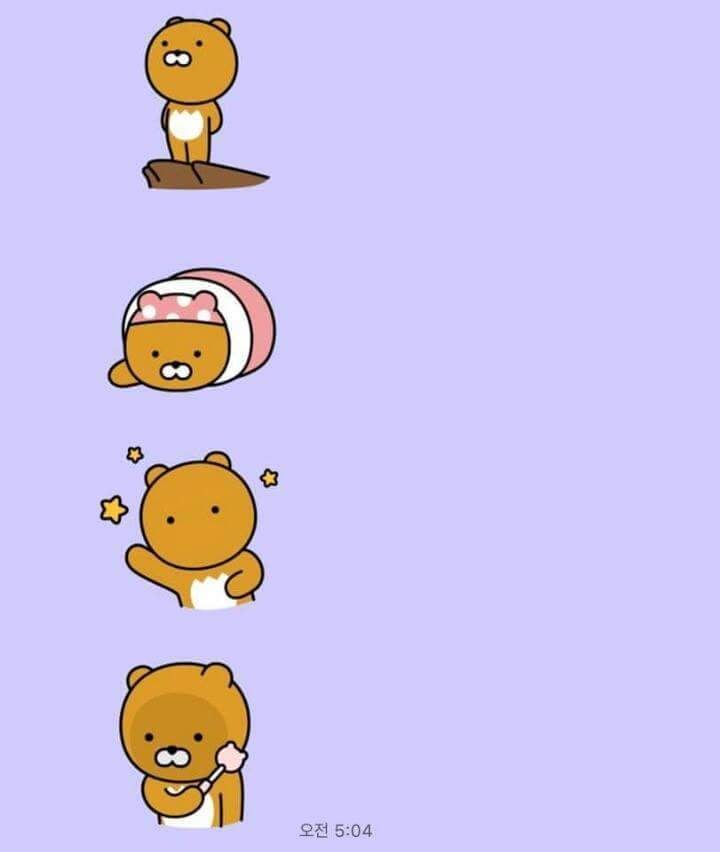 인기아이돌 카카오프렌즈멤버 라이언 눈썹 그리기 전 | 인스티즈