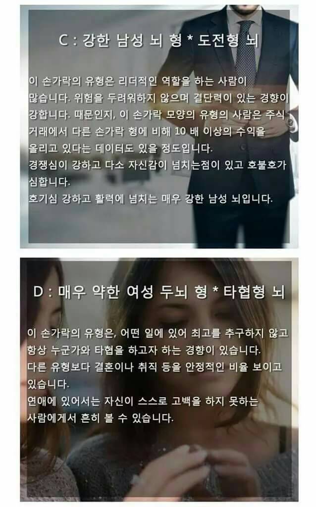 손가락 길이로 보는 뇌 유형.jpg | 인스티즈