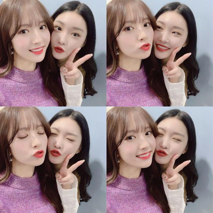우주소녀 보나,엑시랑 절친인 청하.jpgif | 인스티즈
