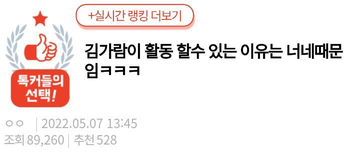 김가람이 활동 할수 있는 이유는 너네때문임ㅋㅋㅋ | 인스티즈