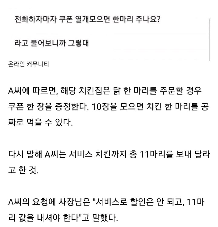 쿠폰치킨 논란...jpg | 인스티즈