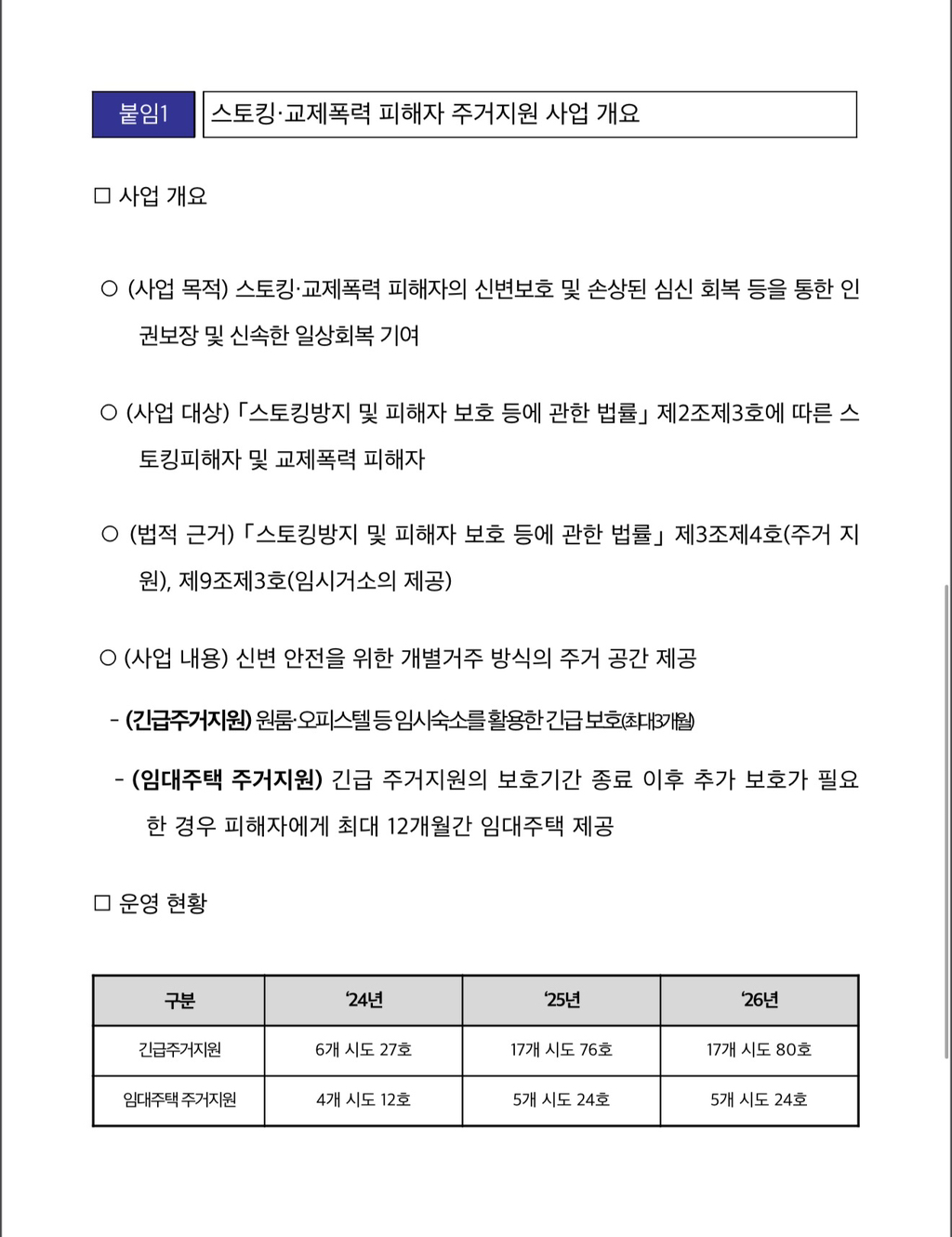 성평등가족부, 스토킹·교제폭력 피해자 주거지원 강화 | 인스티즈
