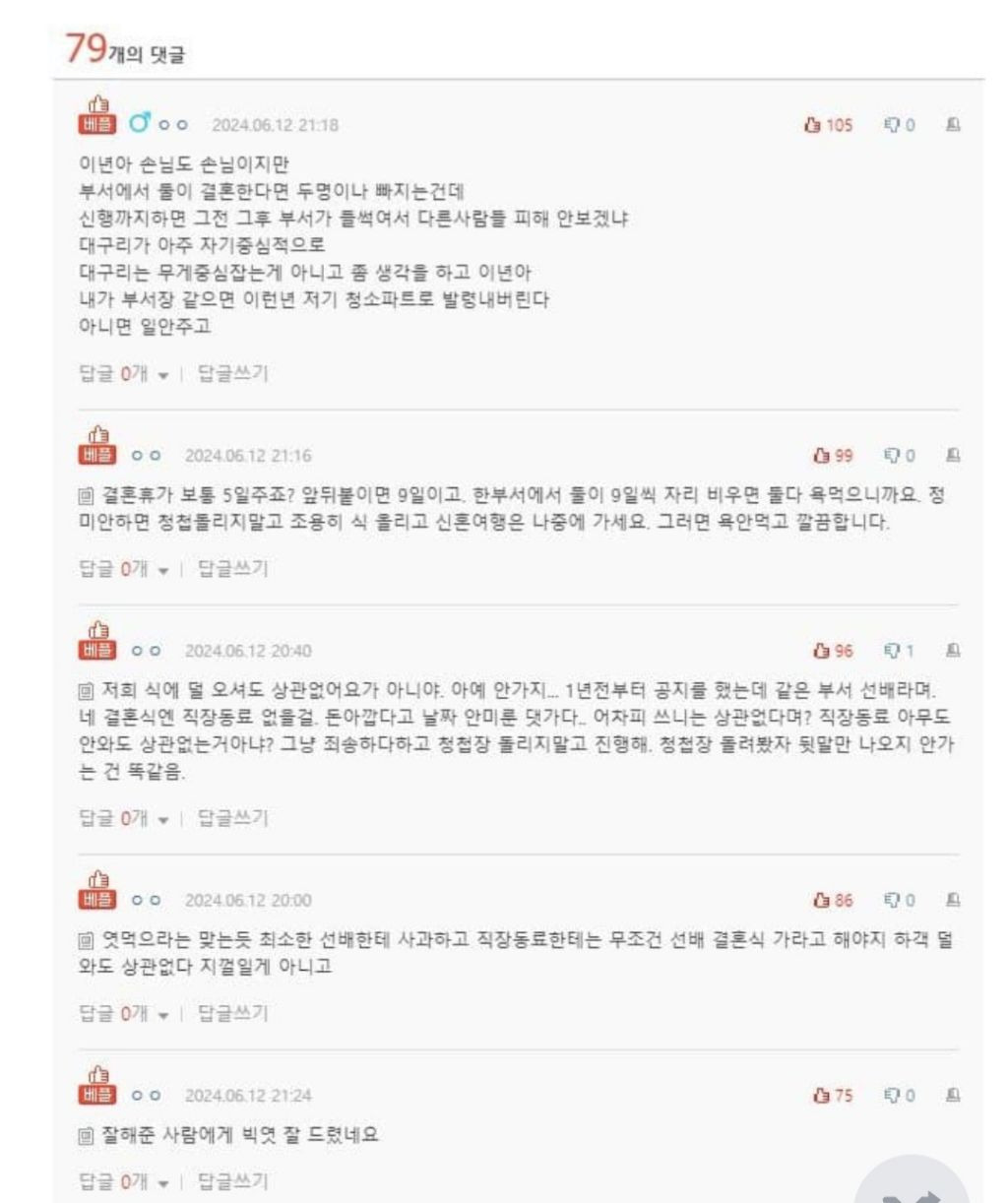 결혼식 날짜 겹쳐서 손절각 재는 선배 제가 많이 잘못한건가요? | 인스티즈