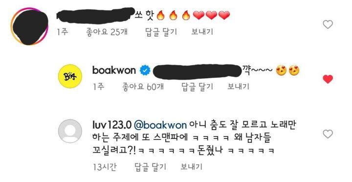 스맨파 팬덤한테 인스타 악플 테러 당하는 중인 보아 | 인스티즈