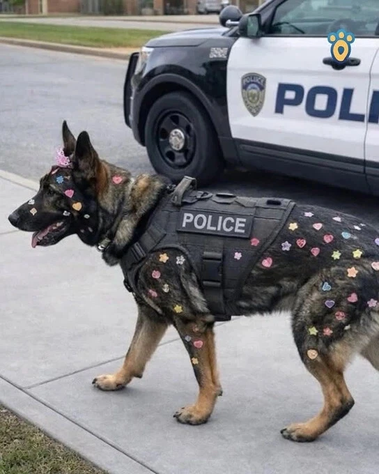 유치원 체험행사에 간 경찰견 | 인스티즈