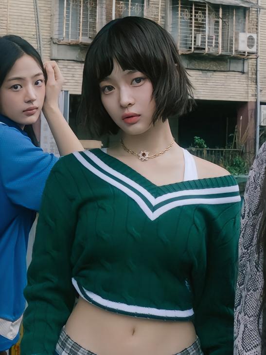 허리라인이 예쁘다는 단발 하니.gif | 인스티즈