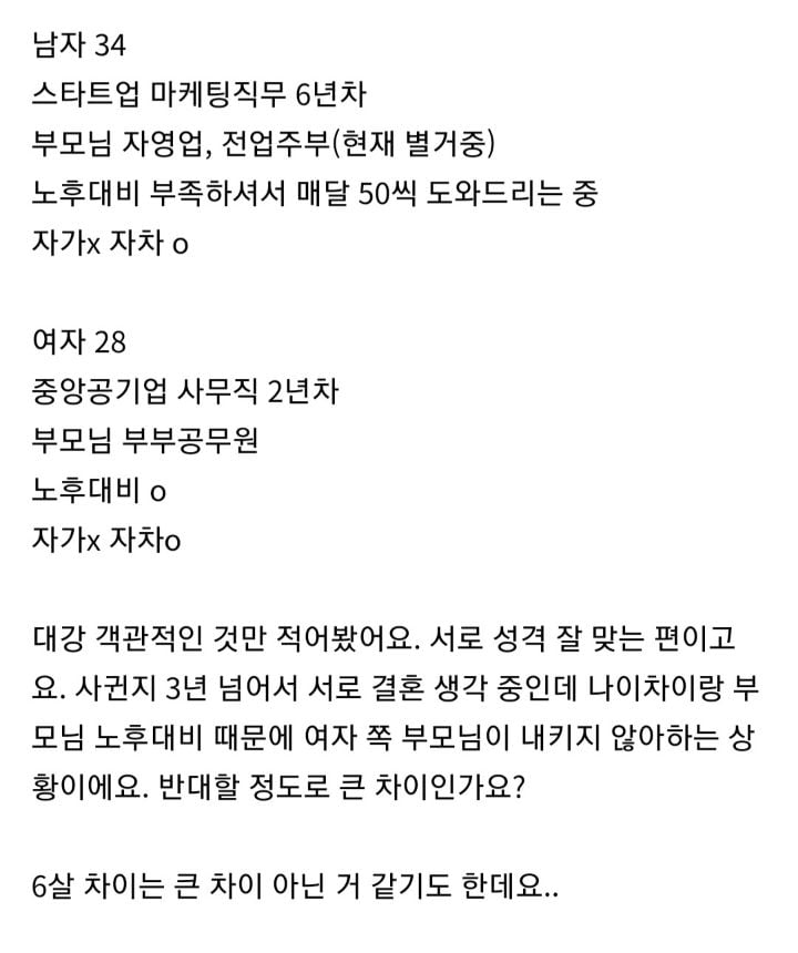남자 여자 조건차이 결혼 반대 할 정도인가요? | 인스티즈