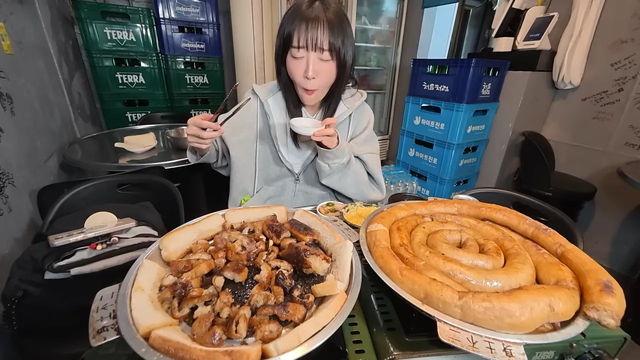 통대창 4m 먹방하는 쯔양 | 인스티즈