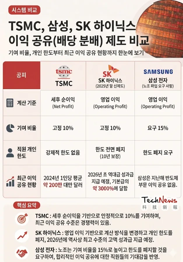 TSMC, 하이닉스, 삼성전자 성과급 비교 | 인스티즈