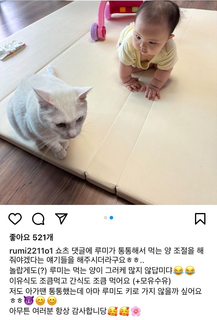 딸이 살쪘다는 소리 듣자 해명한....공혁준 아내 산범.jpg | 인스티즈