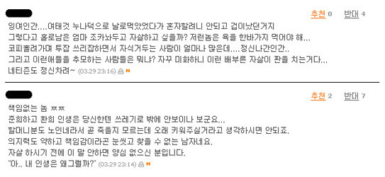 연예인들이 자살을 많이하는이유 악플에 답글단 연예인들 | 인스티즈