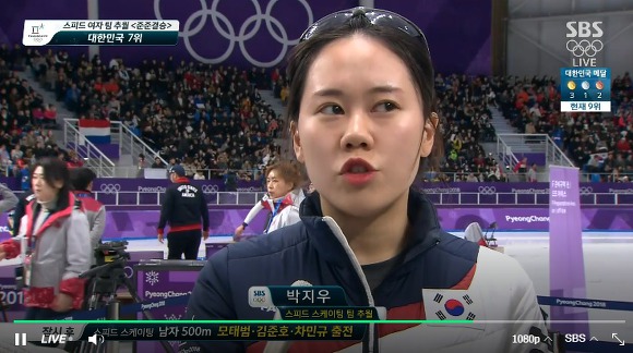 女 팀추월 중계 코멘트(SBS), 팀 분위기를 보여주는 장면.jpg | 인스티즈