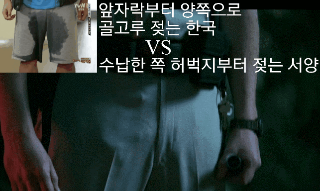 한국과 서양의 오줌지리는 장면의 표현방식 차이..gif | 인스티즈