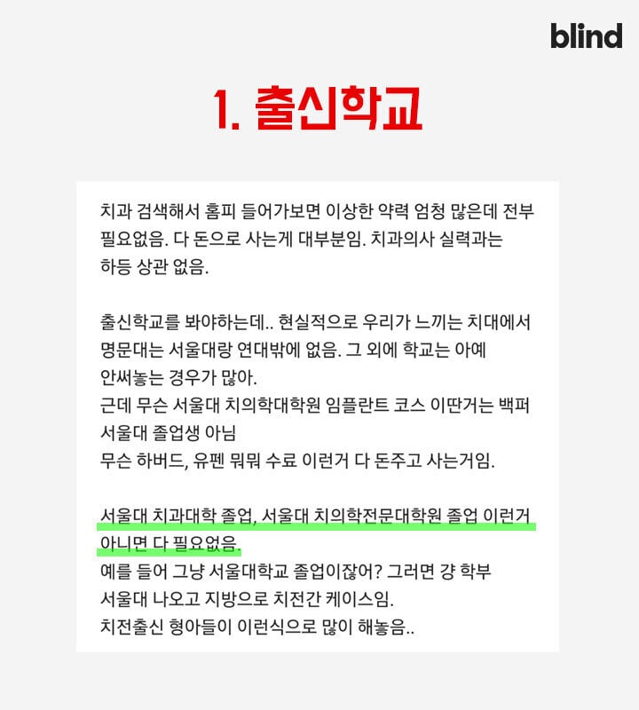 블라인드에 올라온 치과의사 고르는 법 | 인스티즈