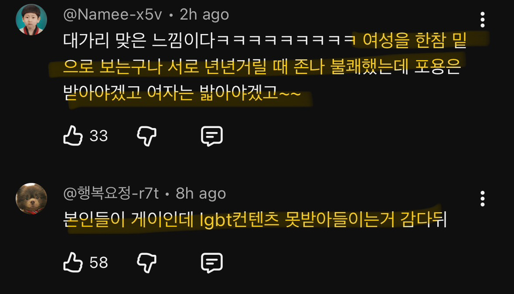 실시간 감다잃+무례 댓글로 도배된 홍석천 유투브(엄지훈남) ++추가 | 인스티즈