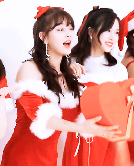 크리스마스 기념 산타걸 지효.gif | 인스티즈