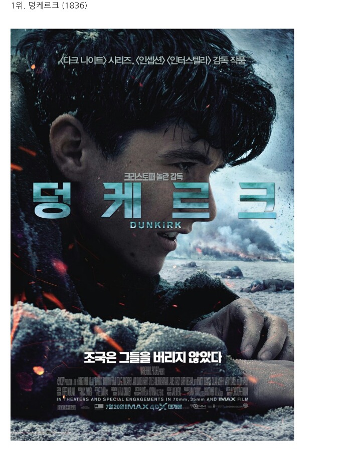 이동진 평론가 블로그 방문자들이 뽑은 2017년의 외국영화 | 인스티즈