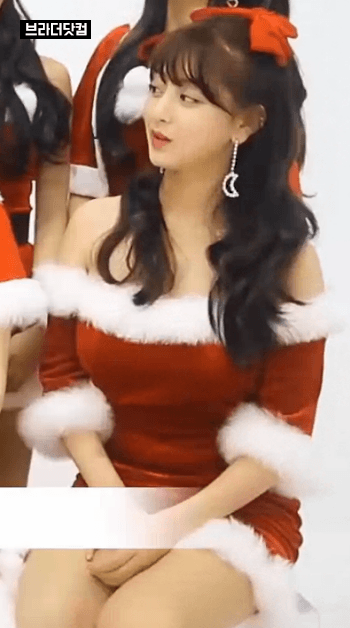 크리스마스 기념 산타걸 지효.gif | 인스티즈