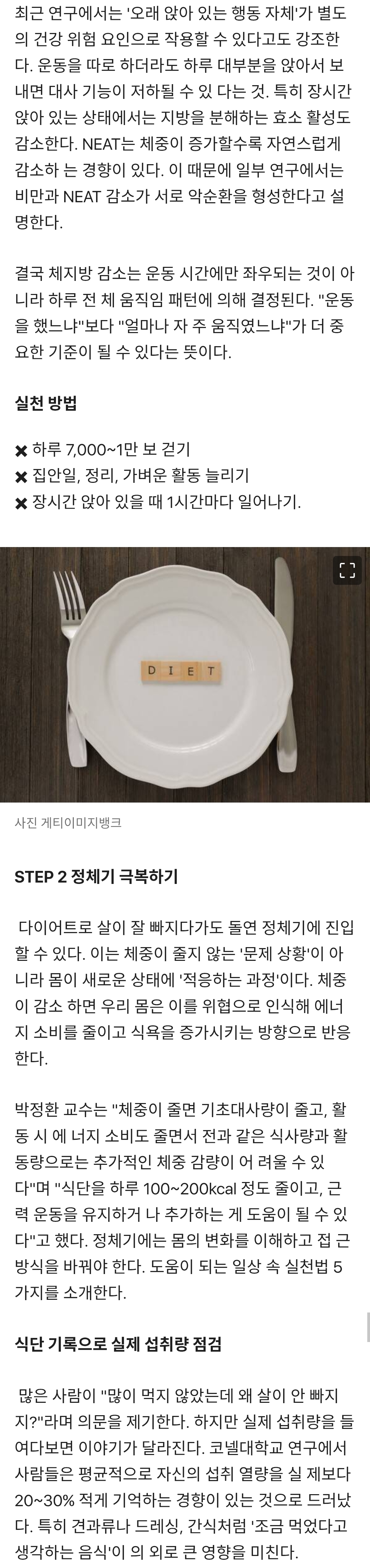 '소식 말고' 체지방 줄이기 총정리 | 인스티즈