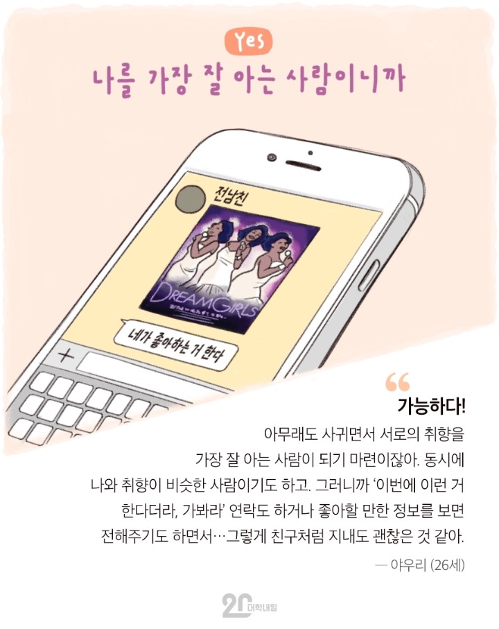 전여친,전남친과 친구 사이? 가능하다vs불가능하다 | 인스티즈