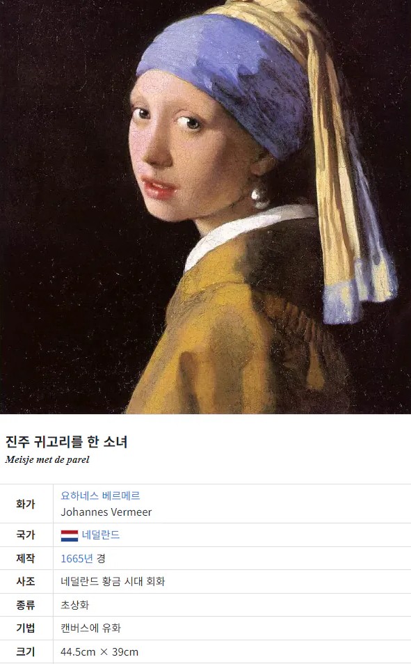 주방에서 만난 진주 귀고리를 한 소녀 | 인스티즈