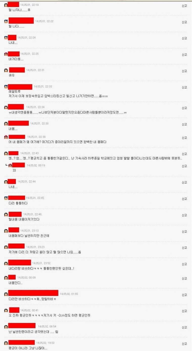 현실적인 여대생몸매에 자학하지만 | 인스티즈